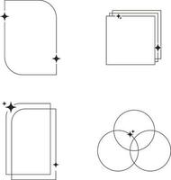 monoline minimalista forma elemento. per design elementi modelli.vettore illustrazione vettore