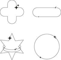 monoline minimalista forma elemento. per design elementi modelli.vettore illustrazione vettore