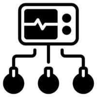 ecg-ekg macchina icona vettore