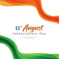 India indipendenza giorno arancia e verde colore sfondo sociale media inviare design vettore