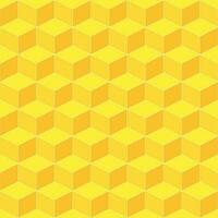 giallo cubo modello. cubo vettore modello. cubo modello. senza soluzione di continuità geometrico modello per pavimento, involucro carta, sfondo, sfondo, regalo carta, decorare.