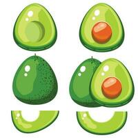 vettore icona di avocado. avocado frutta nel piatto design. vettore illustrazione