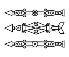frecce decorazione impostato vettore linea illustrazione