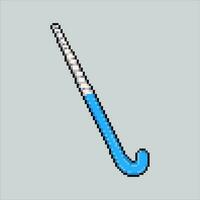 pixel arte illustrazione hockey bastone. pixelated hockey bastone. gli sport hockey bastone icona pixelated per il pixel arte gioco e icona per sito web e video gioco. vecchio scuola retrò. vettore