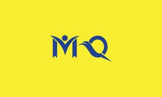 mq, qm astratto lettere logo emblema monogramma vettore
