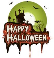 Banner di vacanze di Halloween vettore