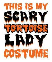 Questo è mio pauroso tartaruga signora costume Halloween maglietta Stampa modello vettore