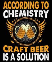 secondo per chimica mestiere birra è un' soluzione birra maglietta vettore
