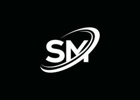 sm lettera logo, sm, ms, sm disegno, sm azienda, sm marca, sm attività commerciale, vettore