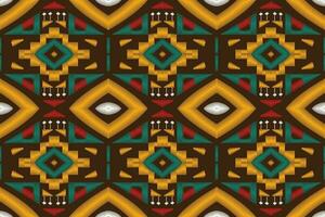 ikat floreale paisley ricamo sfondo. ikat damasco geometrico etnico orientale modello tradizionale. ikat azteco stile astratto design per Stampa trama, tessuto, sari, sari, tappeto. vettore