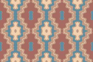 ikat damasco paisley ricamo sfondo. ikat modelli geometrico etnico orientale modello tradizionale.azteco stile astratto vettore illustrazione.disegno per trama, tessuto, abbigliamento, avvolgimento, pareo.