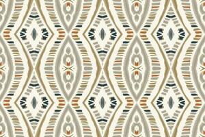 ikat damasco paisley ricamo sfondo. ikat diamante geometrico etnico orientale modello tradizionale.azteco stile astratto vettore illustrazione.disegno per trama, tessuto, abbigliamento, avvolgimento, pareo.