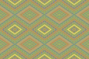 ikat damasco paisley ricamo sfondo. ikat azteco geometrico etnico orientale modello tradizionale.azteco stile astratto vettore illustrazione.disegno per trama, tessuto, abbigliamento, avvolgimento, pareo.