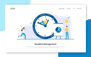pagina di destinazione internet di gestione del tempo aziendale. vettore
