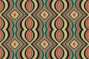 ikat floreale paisley ricamo sfondo. ikat strisce geometrico etnico orientale modello tradizionale.azteco stile astratto vettore illustrazione.disegno per trama, tessuto, abbigliamento, avvolgimento, pareo.