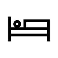icona di un' persona addormentato nel letto. recupero nel ospedale o a casa. vettore. vettore