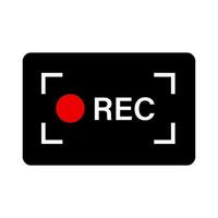 pannello icona per video registrazione. rec cartello. vettore. vettore