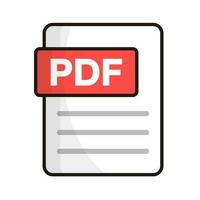 PDF elettronico documento file icona. PDF dati icona. vettore. vettore