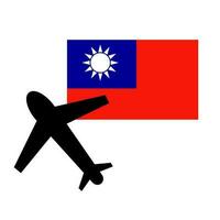 taiwanese bandiera e aereo icona. vettore. vettore