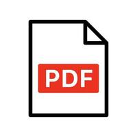 semplice PDF estensione file icona. elettronico documento. vettore. vettore