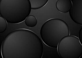 futuristico geometrico sfondo con nero raggiante cerchi vettore