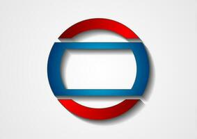blu e rosso astratto aziendale logo design vettore