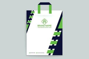 verde forma shopping Borsa design vettore