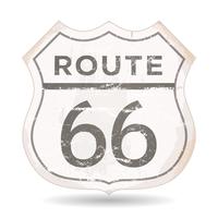 Icona Route 66 con texture grunge e ruggine vettore