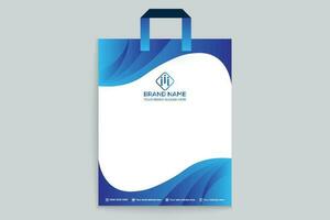 shopping Borsa design con blu colore vettore