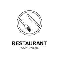 ristorante logo vettore icona illustrazione design