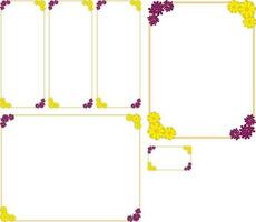 viola e giallo floreale Stampa impostato vettore
