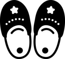 solido icona per bambino pantofola vettore