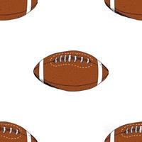 calcio, palla da rugby modello senza cuciture schizzo disegnato a mano, illustrazione vettoriale