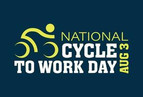 nazionale bicicletta per opera giorno, bicicletta giorno, vacanza concetto vettore