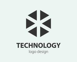 tendenza logo vettore esagono Tech design. tecnologia logotipo per inteligente sistema, Rete applicazione, crypto icona.