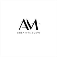 am iniziale lettera logo design vettore