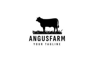 mucca azienda agricola logo vettore icona illustrazione