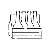 birra relazionato vettore linea icona. contiene come icone come botte, confezione da sei, fusto, cartello, tazza, e Di Più bevande. alcool pub o bar bicchiere.