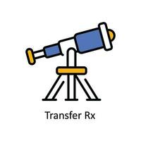 trasferimento rx vettore riempire schema icona design illustrazione. astrologia e zodiaco segni simbolo su bianca sfondo eps 10 file