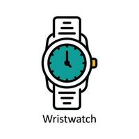 orologio da polso vettore riempire schema icona design illustrazione. Prodotto gestione simbolo su bianca sfondo eps 10 file