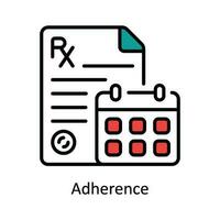 aderenza vettore riempire schema icona design illustrazione. farmacia simbolo su bianca sfondo eps 10 file