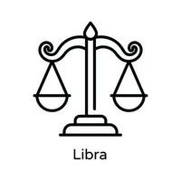 Libra vettore schema icona design illustrazione. astrologia e zodiaco segni simbolo su bianca sfondo eps 10 file