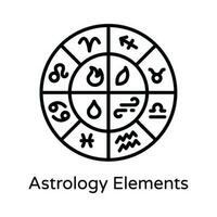 astrologia elementi vettore schema icona design illustrazione. astrologia e zodiaco segni simbolo su bianca sfondo eps 10 file