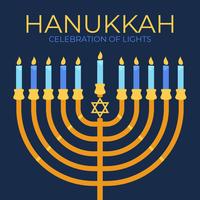 Poster di Hanukkah vettore