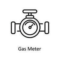 gas metro vettore schema icona design illustrazione. inteligente industrie simbolo su bianca sfondo eps 10 file