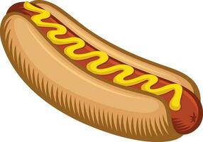 hot dog. vettore retrò illustrazione veloce cibo per manifesto, menu, opuscolo, ragnatela e icona Fast food.