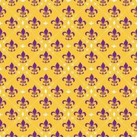 Mardi Gras seamless pattern illustrazione vettoriale. elementi di vacanza doodle abbozzato disegnato a mano e simboli reali, illustrazione vettoriale