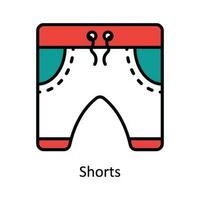 pantaloncini vettore riempire schema icona design illustrazione. viaggio e Hotel simbolo su bianca sfondo eps 10 file