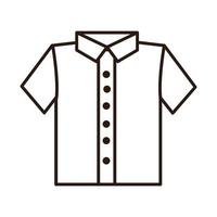 camicia casual moda uomo linea di abbigliamento icona vettore