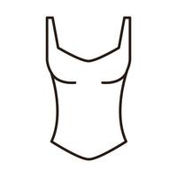 costume da bagno sport moda donna linea di abbigliamento icona vettore